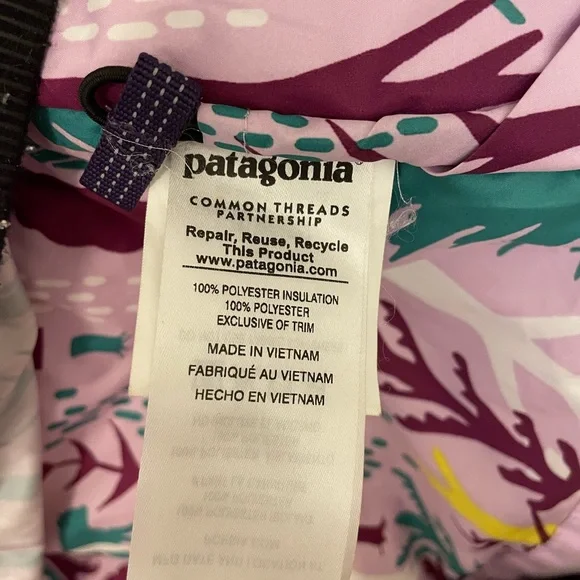 Patagonia girls Ski Jacket - Purple and Light Pink - Picture 9 of 15